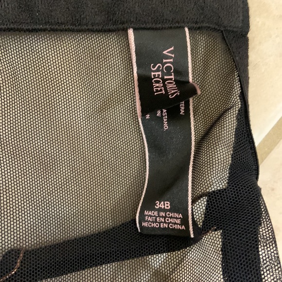 Victoria’s Secret Lace Bustier Corset Black Crystals Bra Size 32B - Picture 16 of 16